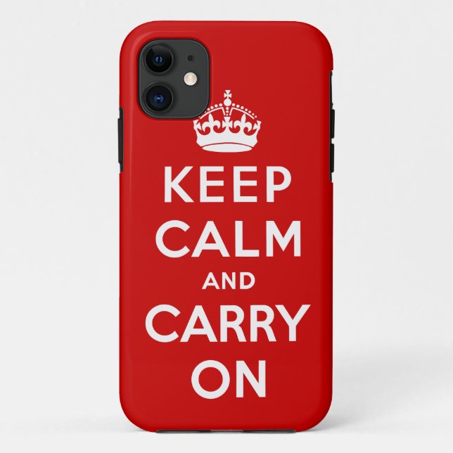 Keep Calm And Carry On Case-Mate iPhone Case (Back)