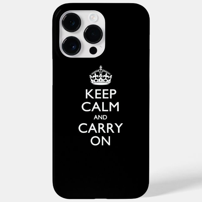 KEEP CALM AND CARRY ON Case-Mate iPhone CASE (Back)