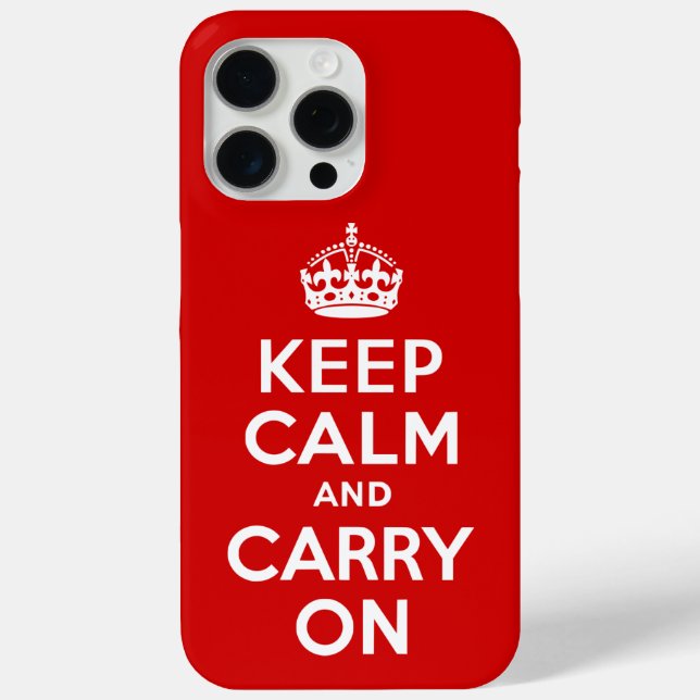 Keep Calm and Carry On Case-Mate iPhone Case (Back)