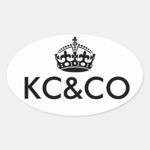 KEEP CALM and CARRY ON - Change background Oval Sticker