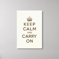 Keep Calm and Carry On Chocolate on Vanilla