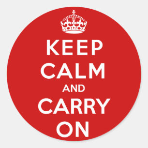 Keep Calm and Carry On Classic Round Sticker