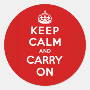 Keep Calm and Carry On Classic Round Sticker
