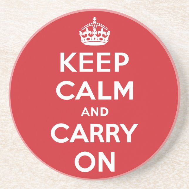 Keep Calm And Carry On Coaster (Front)