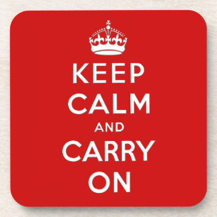 Keep calm and carry on coaster