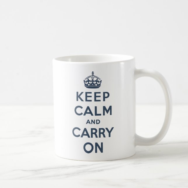 Keep Calm And Carry On Coffee Mug (Right)