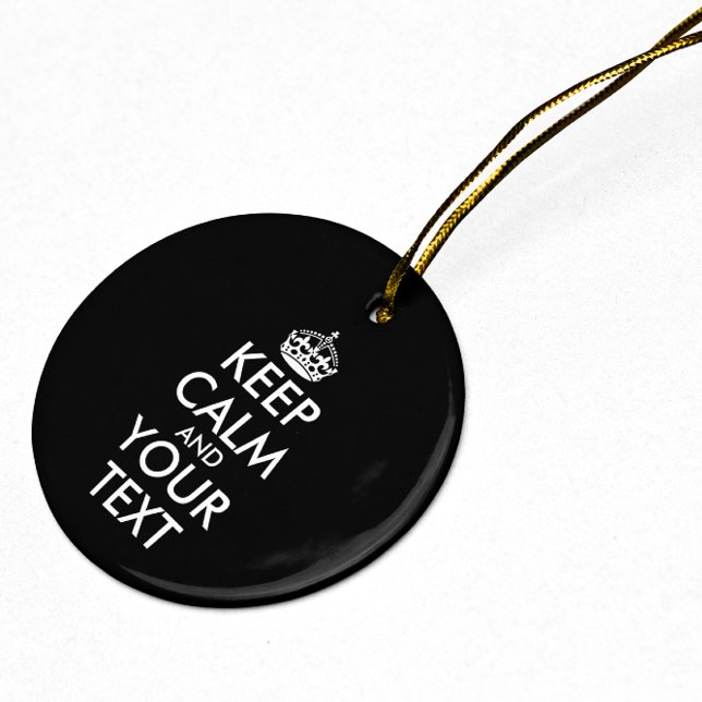 Keep Calm and Carry On - Create Your Own Ceramic Tree Decoration (Creator Uploaded)