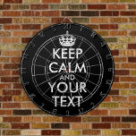 Keep Calm and Carry On - Create Your Own Dartboard<br><div class="desc">Make your own Custom Keep Calm and Carry On Design by adding text yourself. It’s very popular slogan for fun lover people and everyone.</div>