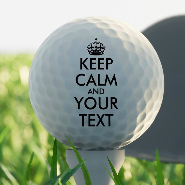 Keep Calm and Carry On - Create Your Own Golf Balls (Creator Uploaded)