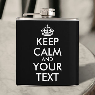 Keep Calm and Carry On - Create Your Own Hip Flask