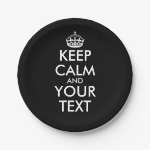 Keep Calm and Carry On - Create Your Own Paper Plate