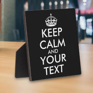 Keep Calm and Carry On - Create Your Own Plaque