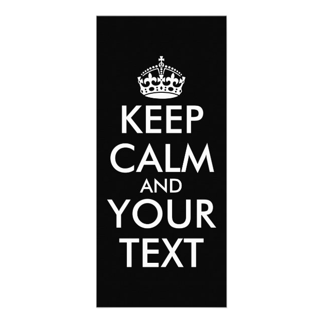Keep Calm and Carry On - Create Your Own Rack Card (Front)