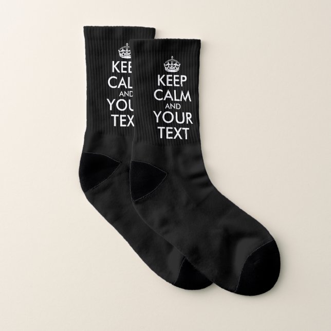 Keep Calm and Carry On - Create Your Own Socks (Pair)