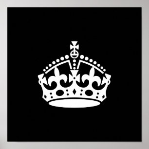 Keep Calm and Carry On Crown (Editable) Poster