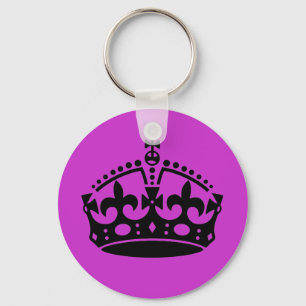Keep Calm and Carry On Crown Key Ring