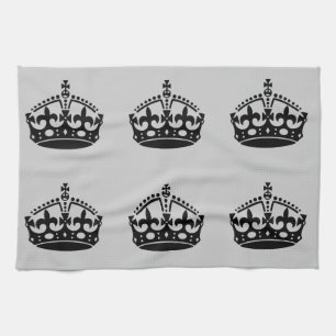 Keep Calm and Carry On Crown Tea Towel