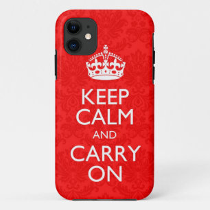 Keep Calm And Carry On Damask iPhone 5 Case Covers