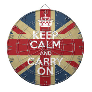 Keep Calm And Carry On Dartboard