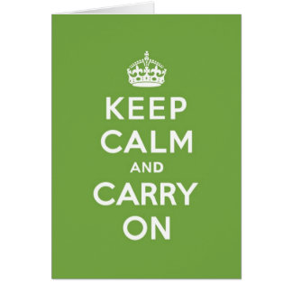Keep Calm and Carry On Emerald Green
