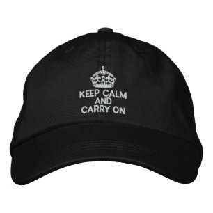 Keep Calm And Carry On Fashion Embroidered Hat