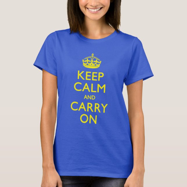 KEEP CALM AND CARRY ON Fashion T-Shirt (Front)