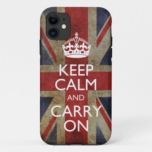 Keep Calm And Carry On Flag iPhone 5 Case Covers (Back)