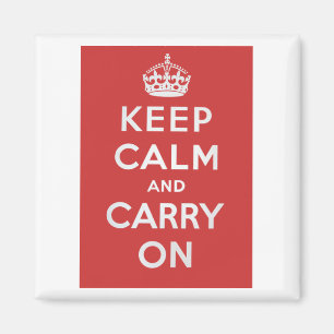 Keep Calm and Carry On Fridge Magnet