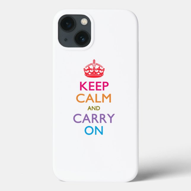 KEEP CALM AND CARRY ON Fruity Colors Case-Mate iPhone Case (Back)