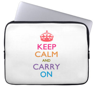 KEEP CALM AND CARRY ON Fruity Colours Laptop Sleeve