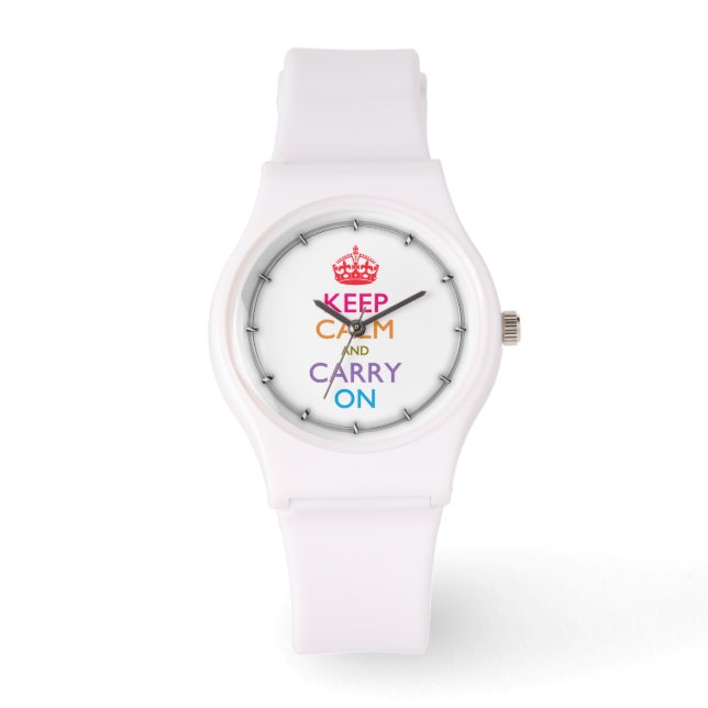 KEEP CALM AND CARRY ON Fruity Colours Watch (Front)