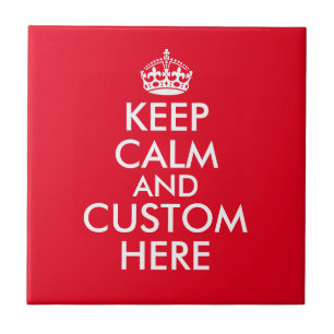 Keep calm and carry on funny custom Ceramic Tile