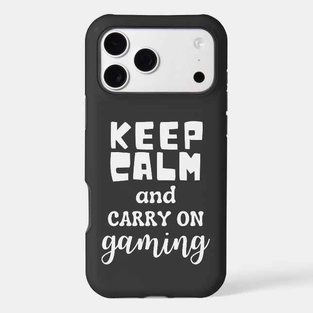Keep Calm And Carry On Gaming Dark Gray White (Back)