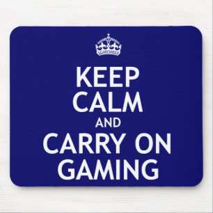 Keep Calm and Carry On Gaming Mouse Mat