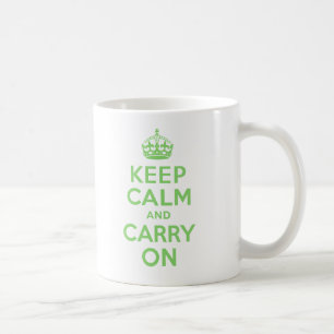 Keep Calm And Carry On Green Best Price Custom Coffee Mug