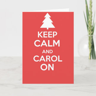 Keep calm and carry on greetings card - XMAS