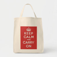 Keep Calm and Carry On Grocery Tote