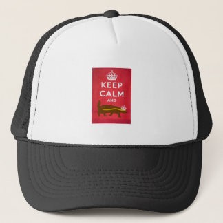 Keep Calm and Carry On Honey Badger Trucker Hat