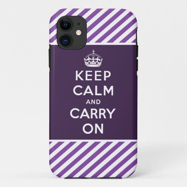 Keep Calm and Carry On iPhone 5 Case Purple (Back)