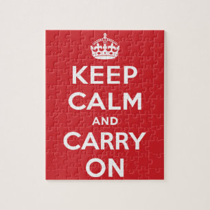 Keep Calm And Carry On Jigsaw Puzzle