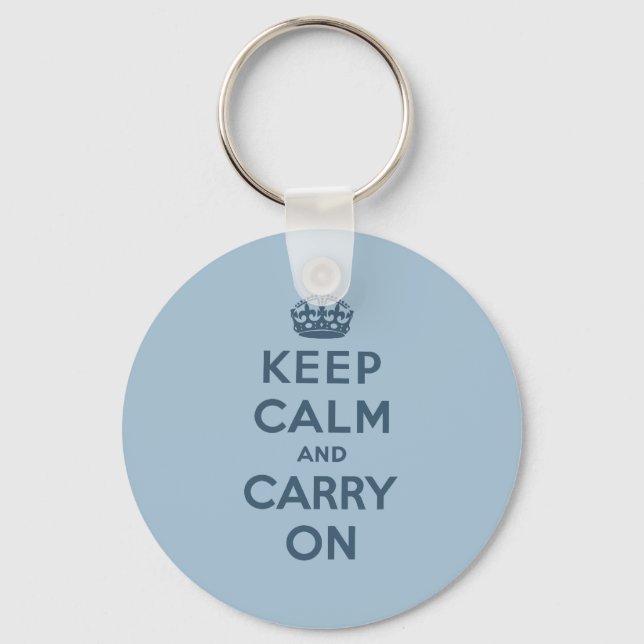 Keep Calm And Carry On Key Ring (Front)