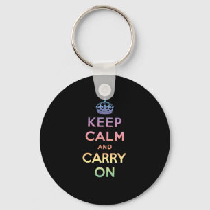 Keep Calm And Carry On Key Ring