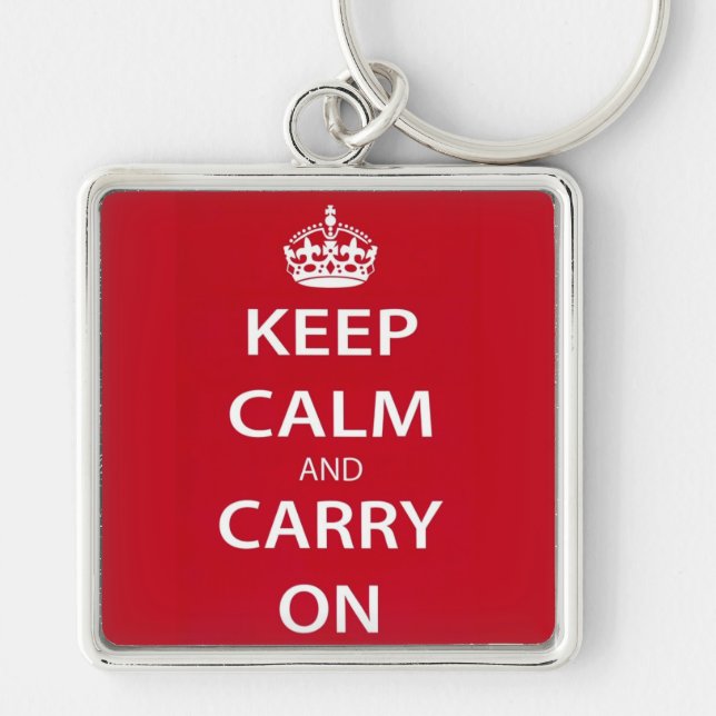 Keep Calm and Carry On Key Ring (Front)