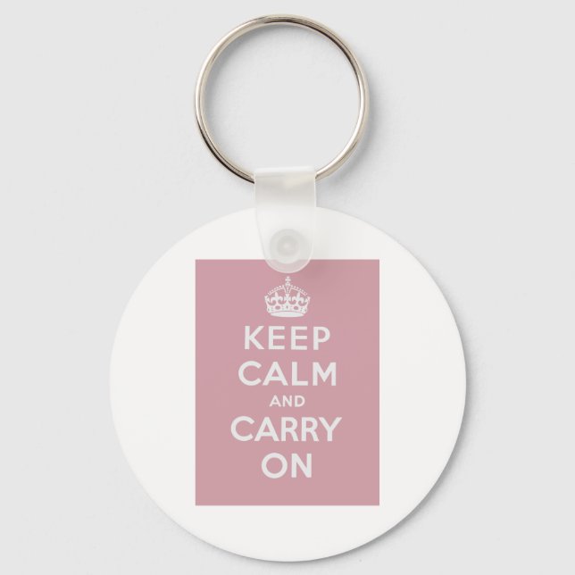 Keep Calm And Carry On Key Ring (Front)