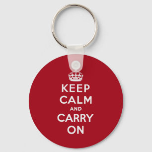 Keep Calm And Carry On Key Ring