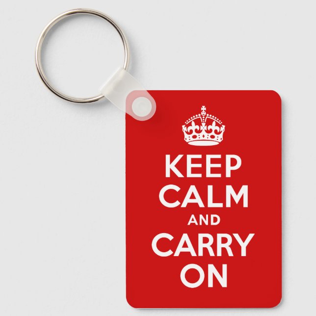 Keep Calm and Carry On Key Ring (Front)