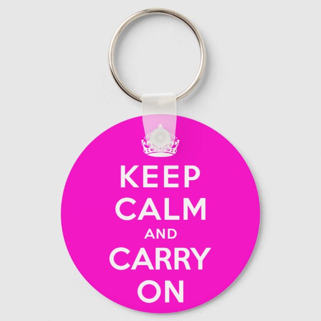 Keep Calm and Carry On Key Ring (Front)