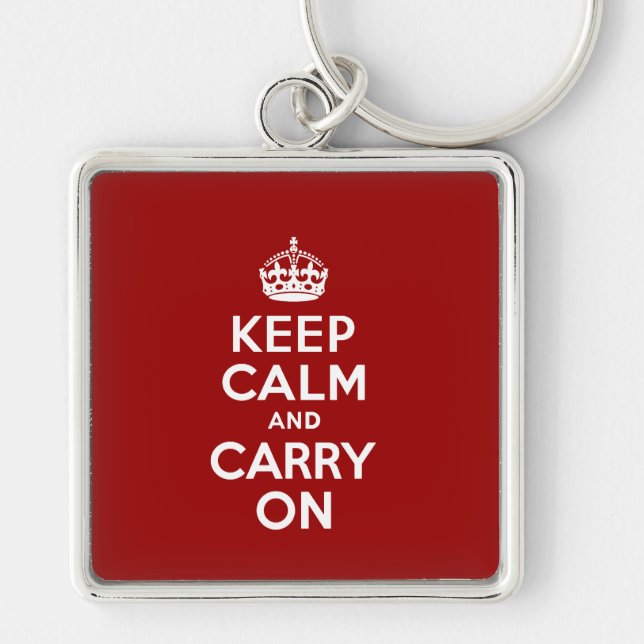 Keep Calm and Carry On Key Ring (Front)