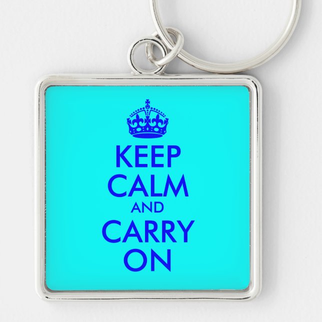 Keep Calm and Carry On Keychain (Front)