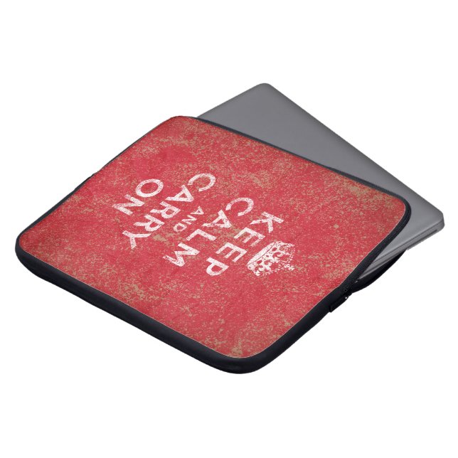 Keep Calm and Carry On Laptop Sleeve (Front Top)